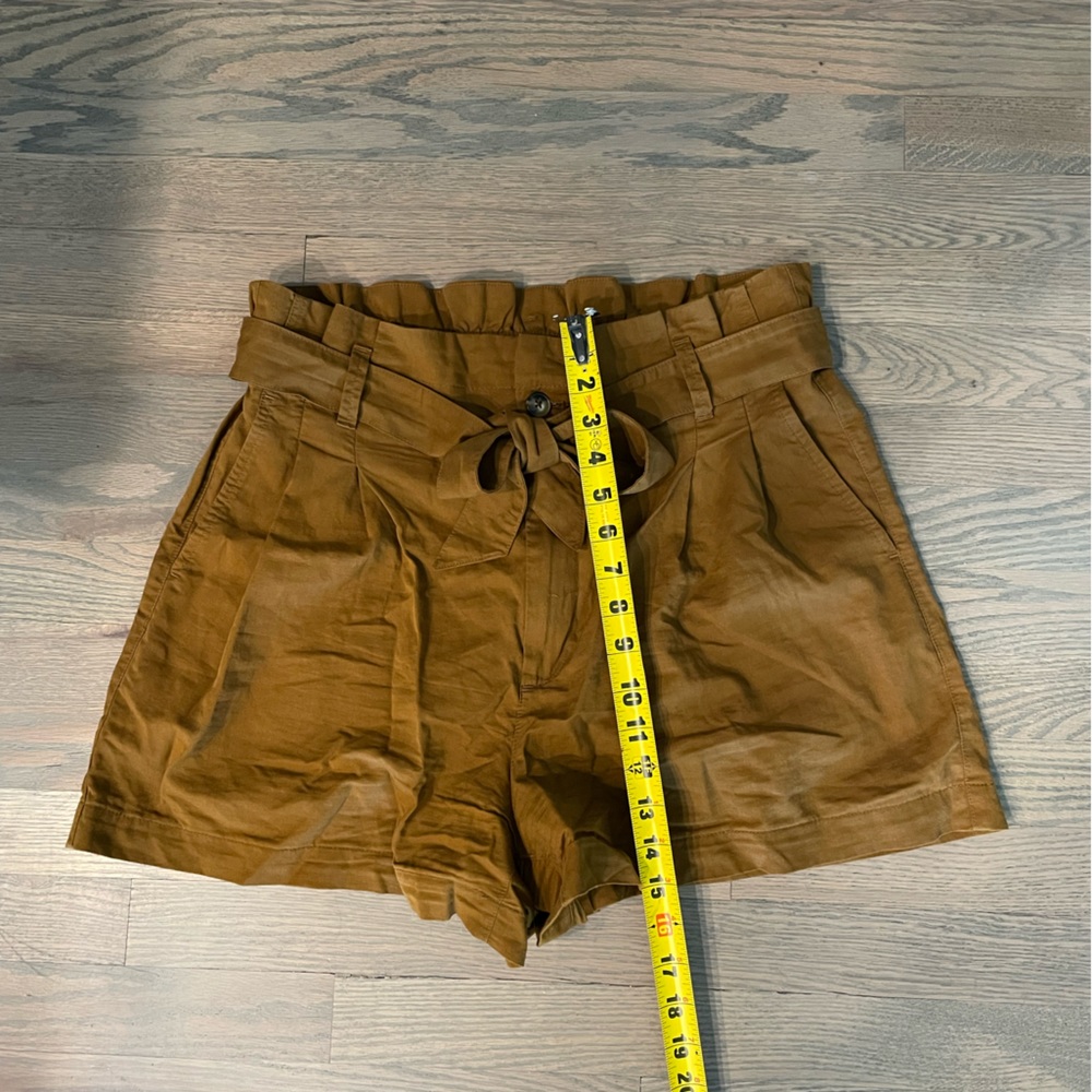 Madewell Linen Cotton Paper Bag Waist High Rise Shorts - Picture 5 of 6